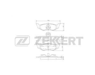 Колодки тормозные задние дисковые к-кт для Chrysler Stratus/Cirrus >2001 новый