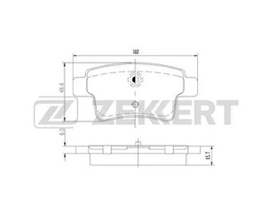 Колодки тормозные задние дисковые к-кт для Citroen C4 Grand Picasso 2006-2014 новый