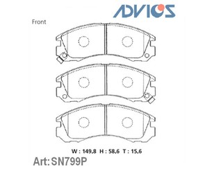 Колодки тормозные передние к-кт для Citroen C-Crosser 2008-2013 новый