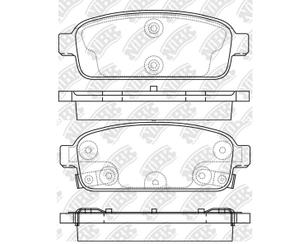 Колодки тормозные задние дисковые к-кт для Chevrolet Orlando 2011-2015 новый