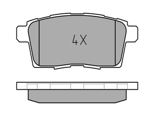 Колодки тормозные задние дисковые к-кт для Mazda CX 7 2007-2012 новый