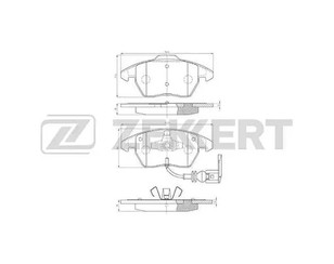 Колодки тормозные передние к-кт для Audi TT(8J) 2006-2015 новый
