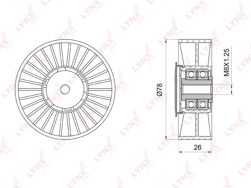 Ролик-натяжитель ручейкового ремня