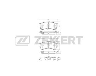Колодки тормозные передние к-кт для Mazda Mazda 6 (GH) 2007-2013 новый