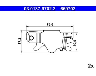 Механизм ручной подводки колодок для Audi Q7 [4L] 2005-2015 новый
