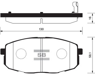 Колодки тормозные передние к-кт для Kia Cerato 2009-2013 новый