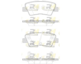 Колодки тормозные задние дисковые к-кт для Hyundai Veloster 2011-2017 новый