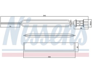 Осушитель системы кондиционирования для Opel Zafira B 2005-2012 новый