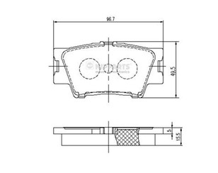 Колодки тормозные задние дисковые к-кт для Lexus ES (SV40) 2006-2012 новый