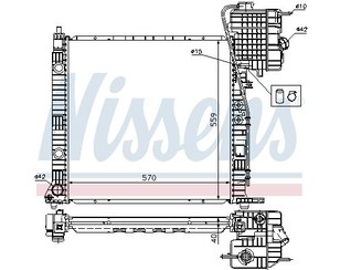 Радиатор основной для Mercedes Benz Vito (638) 1996-2003 новый