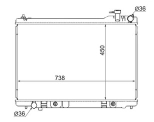 Радиатор основной для Infiniti FX (S50) 2003-2007 новый