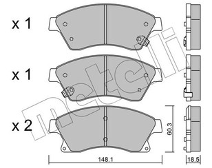 Колодки тормозные передние к-кт для Chevrolet Aveo (T300) 2011-2015 от 1050 руб. вариантов (3) в Санкт-Петербурге