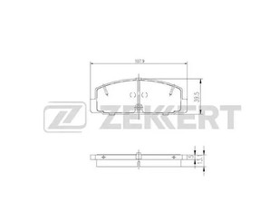 Колодки тормозные задние дисковые к-кт для Mazda 626 (GD) 1987-1992 новый