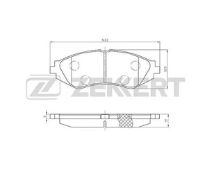 Колодки тормозные передние к-кт для Daewoo Leganza 1997-2003 новый