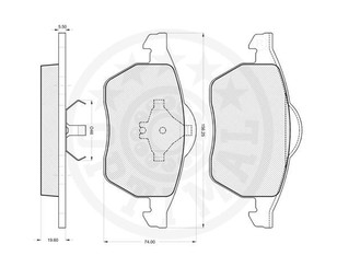 Колодки тормозные передние к-кт для Ford Galaxy 1995-2006 новый