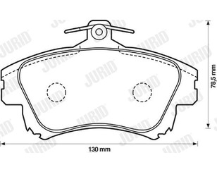 Колодки тормозные передние к-кт для Mitsubishi Carisma (DA) 1999-2003 новый