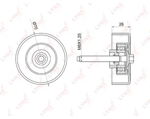 Ролик дополнительный руч. ремня для Mazda CX 7 2007-2012 новый