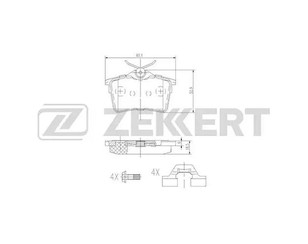 Колодки тормозные задние дисковые к-кт для Citroen Berlingo II (B9) 2008> новый