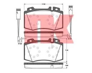 Колодки тормозные передние к-кт для Mercedes Benz W220 1998-2005 новый