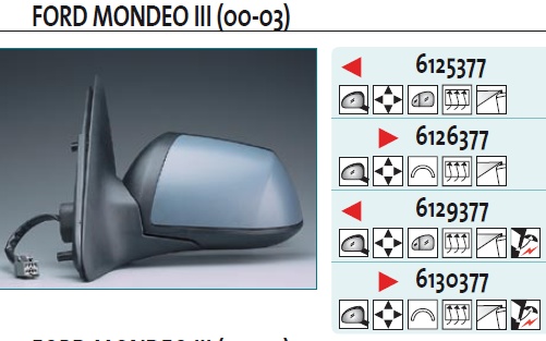 Зеркало левое электрическое