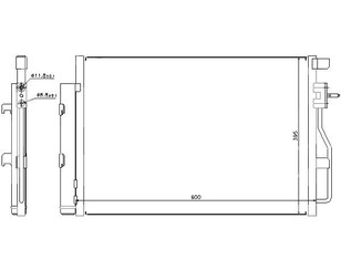 Радиатор кондиционера (конденсер) для Chevrolet Cobalt 2011-2015 новый
