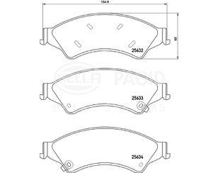 Колодки тормозные передние к-кт для Ford Ranger 2012-2015 новый