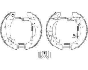 Колодки барабанные к-кт для Fiat Tempra 1990-1998 новый