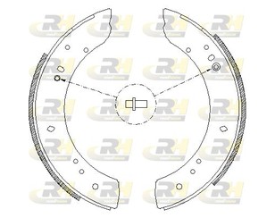 Колодки барабанные к-кт для Land Rover Discovery I >1994 новый