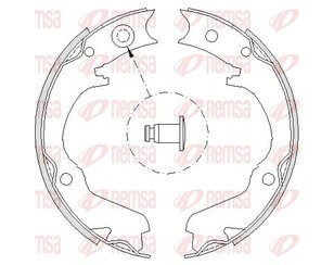 Колодки ручного тормоза к-кт для Subaru Impreza (G10) 1996-2000 новый