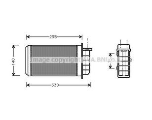 Радиатор отопителя для Fiat Brava 1995-2001 новый