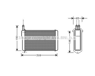 Радиатор отопителя для VAZ 21099 1990-2011 новый