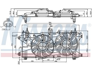 Вентилятор радиатора для Fiat Doblo 2005-2015 новый