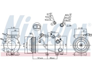 Компрессор системы кондиционирования для Hyundai Sonata VI 2010-2014 новый