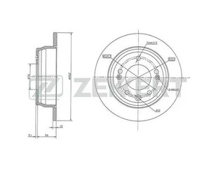 Диск тормозной задний для Hyundai i30 2007-2012 новый