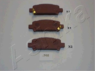 ASHIKA Колодки тормозные задние SUBARU forester 97--02; impreza legacy 00--03--