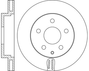Диск тормозной передний вентилируемый для Mazda Mazda 3 (BM/BN) 2013-2018 новый
