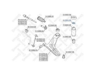 Подшипник опоры переднего амортизатора для Kia Soul 2009-2014 новый