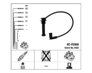 Провода высокого напряж. к-кт для Ford Fusion 2002-2012 новый