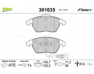 Колодки тормозные передние к-кт для Audi A3 [8PA] Sportback 2004-2013 новый