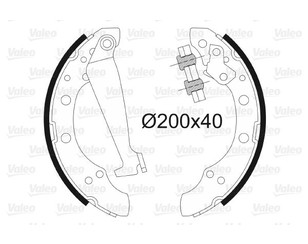 Колодки барабанные к-кт для VW Pointer/Golf BR 2004-2009 новый