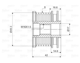 Шкив генератора для Mini R56 2005-2014 новый