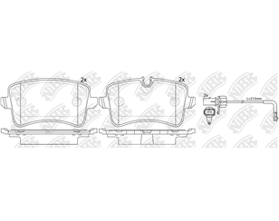 Колодки тормозные задние дисковые к-кт для Audi A6 [C7,4G] 2011-2018 новый