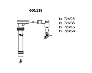 Провода высокого напряж. к-кт для Fiat Bravo 1995-2001 новый