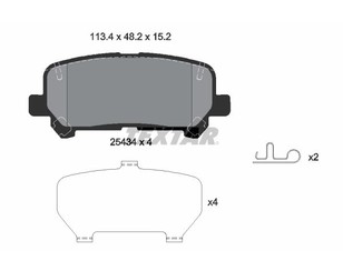 Колодки тормозные задние дисковые к-кт для Acura MDX 2007-2013 новый