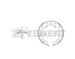 Колодки ручного тормоза к-кт для Nissan X-Trail (T31) 2007-2014 новый