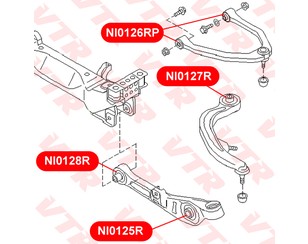 Сайлентблок переднего рычага для Nissan Skyline (V35) 2001-2006 новый