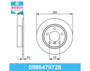 Диск тормозной задний для Mini Countryman R60 2010-2016 новый