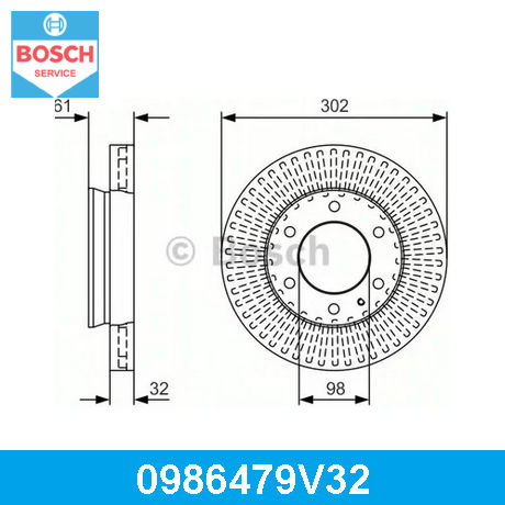 Диск тормозной передний вентилируемый