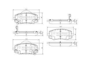 Колодки тормозные передние к-кт для Hyundai i10 2007-2013 новый