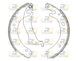 Колодки барабанные к-кт для Land Rover Freelander 1998-2006 новый